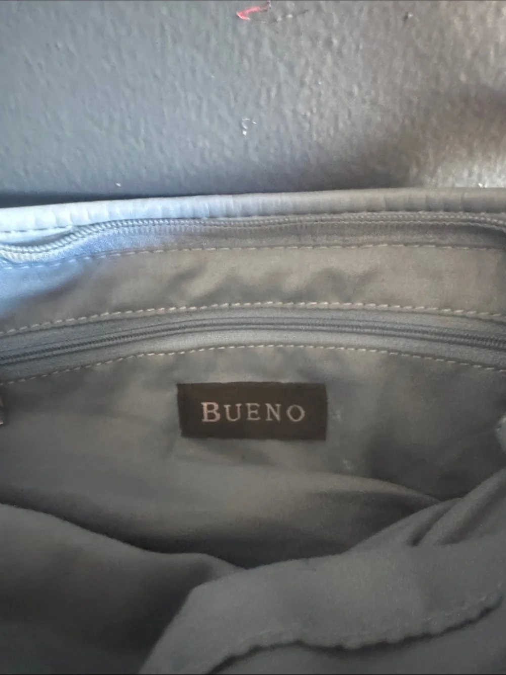 Bueno Quilted Light Blue Crossbody Bag with Front Zipper